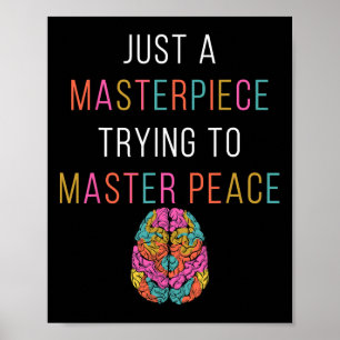 Nur ein Meisterwerk Mental Health Awareness Grün S Poster