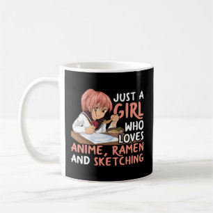 Nur ein Mensch, der Lieben Anime-Ramen und Skizzen Kaffeetasse