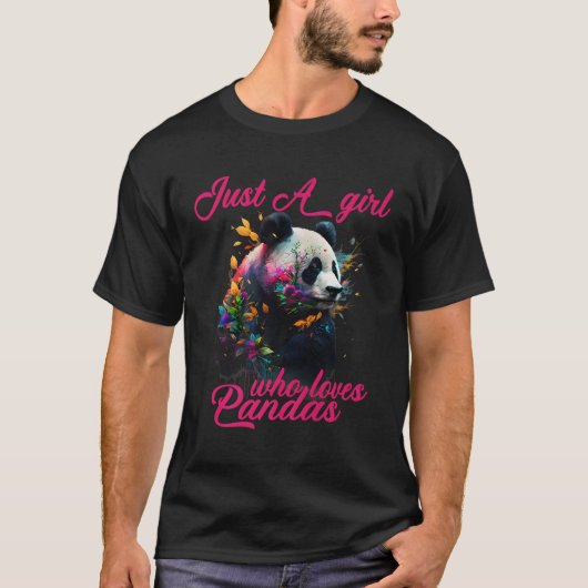 Nur ein Mensch Liebe Pandas Tier für Bären T-Shirt (Vorderseite)