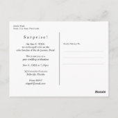 Nur ein modernes klassisches Party für Hochzeiten Postkarte (Rückseite)