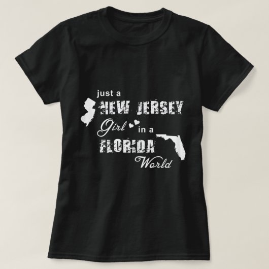 Nur ein New Jersey-Mädchen in Florida World in Shi T-Shirt (Design vorne)