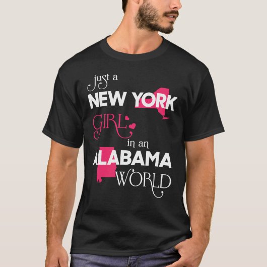 Nur ein New Yorker Mädchen in einer Alabama-Welt T-Shirt (Vorderseite)