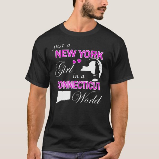 Nur ein New Yorker Mädchen in einer Connecticut-We T-Shirt (Vorderseite)