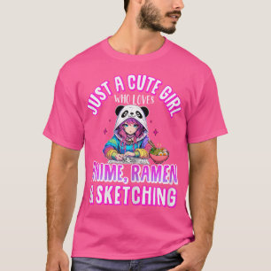 Nur ein Niedliches Mädchen, das Lieben Anime Ramen T-Shirt