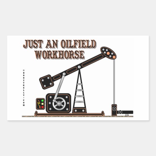 Nur ein Ölfeld-Arbeitspferd, Pump-Jack, Öl-Jack Rechteckiger Aufkleber (Vorderseite)