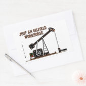 Nur ein Ölfeld-Arbeitspferd, Pump-Jack, Öl-Jack Rechteckiger Aufkleber (Umschlag)