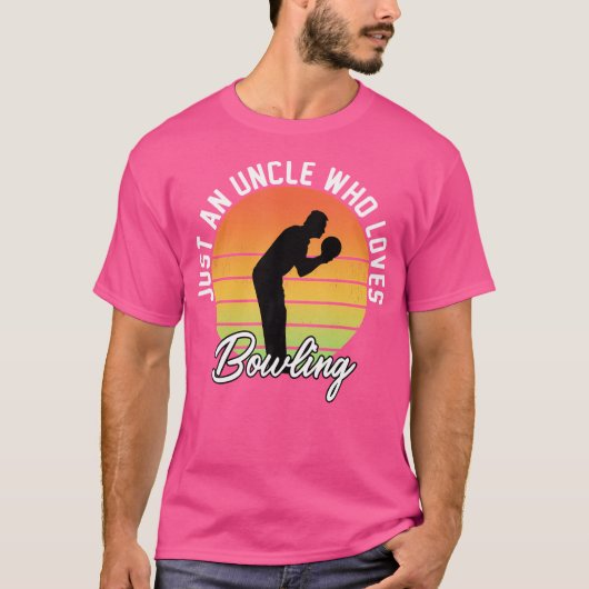 Nur ein Onkel, der Bowling Uncle Funny Liebe T-Shirt (Vorderseite)