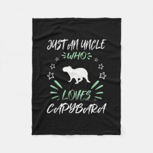 Nur ein Onkel, der Capybara Liebe  Fleecedecke