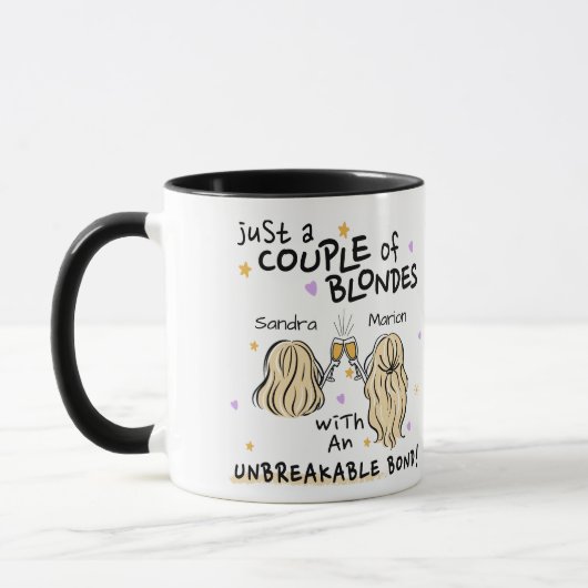 "Nur ein paar Blondinen" Individuelle Name Tasse (Links)