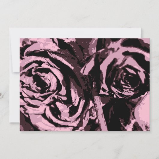 Nur ein paar Rose Einladung (Vorderseite)