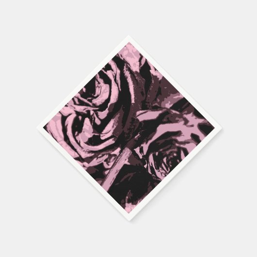 Nur ein paar Rose Serviette (Ecke)