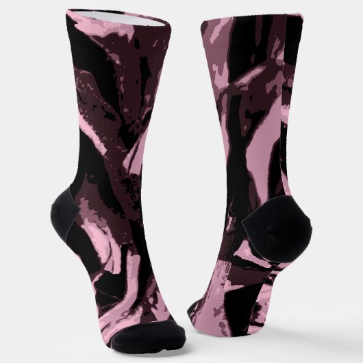 Nur ein paar Rose Socken (Gewinkelt)