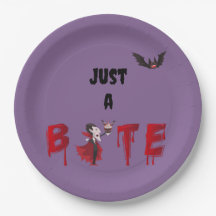 Nur ein paar Vampir Papier Halloween-Teller