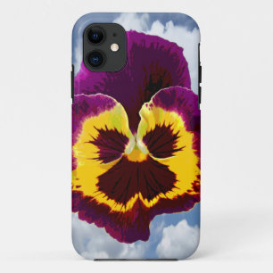 Nur ein Pansy Blossom + Ihr Text & Ideen iPhone 11 Hülle