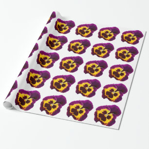 Nur ein Pansy Blossom + Ihr Text & Ideen Geschenkpapier