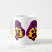 Nur ein Pansy Blossom + Ihr Text & Ideen Kaffeetasse (Vorderseite Links)