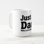 Nur ein Papa, der Donuts liebt – Lustiges Papa-Tas Kaffeetasse (Vorderseite Links)