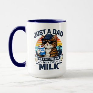 Nur ein Papa, der immer lustig kam Katze Vater- Tasse