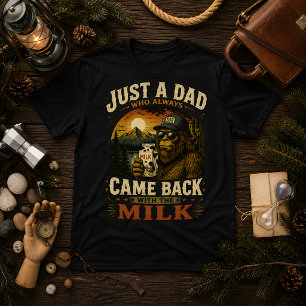 Nur ein Papa, der immer mit Milch zurückkam Retro T-Shirt
