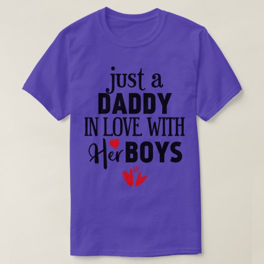 Nur ein Papa in Liebe mit seinen Jungs T-Shirt (Design vorne)