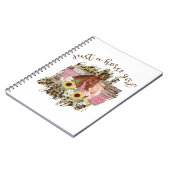 Nur ein Pferd Mädchen schöne Blumen Mädchen Design Notizblock (Linke Seite)