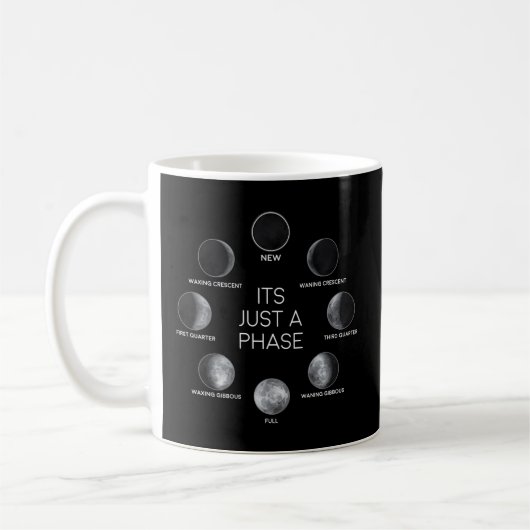 Nur ein Phasenmond auf dem Mondraum Kaffeetasse (Links)