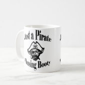 Nur ein Piratenjäger-Hintern - Schwarzes Gesicht Kaffeetasse (Vorderseite Links)