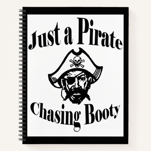 Nur ein Piratenjäger-Hintern - Schwarzes Gesicht Notizblock (Vorderseite)