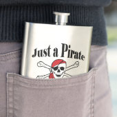 Nur ein Piratenschiff Hintern - farbenfroher Schäd Flachmann (Beispiel)