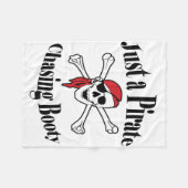 Nur ein Piratenschiff Hintern - farbenfroher Schäd Fleecedecke (Vorderseite (Horizontal))