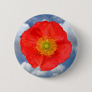 Nur ein Poppy Blossom + Ihr Text & Ideen Button