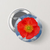 Nur ein Poppy Blossom + Ihr Text & Ideen Button (Vorne & Hinten)