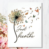 Nur ein positives Zitat durchatmen Fotodruck