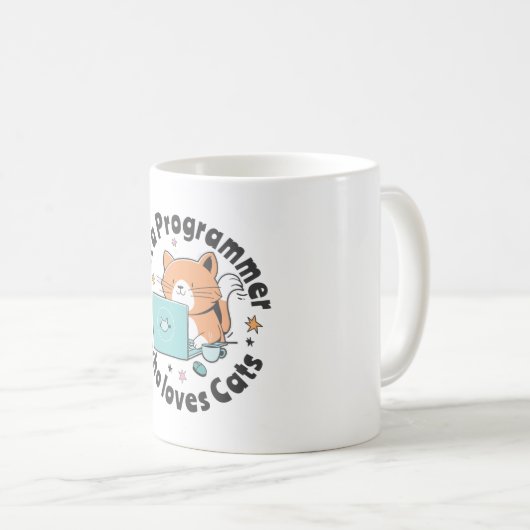 Nur ein Programmierer, der Katzen Liebe Kaffeetasse (VorderseiteRechts)