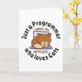 Nur ein Programmierer, der Katzen Liebe Karte (Gelbe Blume)
