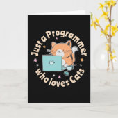 Nur ein Programmierer, der Katzen Liebe Karte (Gelbe Blume)