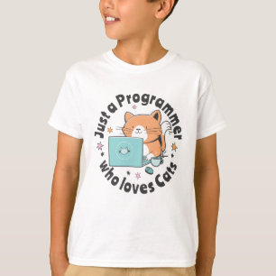 Nur ein Programmierer, der Katzen Liebe T-Shirt