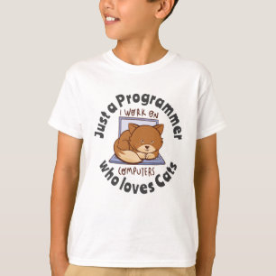 Nur ein Programmierer, der Katzen Liebe T-Shirt