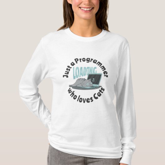 Nur ein Programmierer, der Katzen Liebe T-Shirt (Vorderseite)