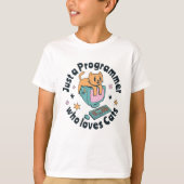 Nur ein Programmierer, der Katzen Liebe T-Shirt (Vorderseite)