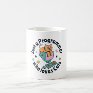 Nur ein Programmierer, der Katzen liebt Kaffeetasse