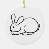 Nur ein Rabbit Keramik Ornament (Hinten)