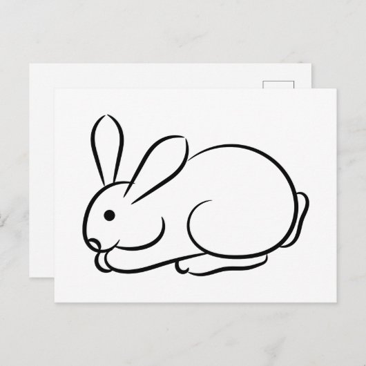 Nur ein Rabbit Postkarte (Vorne/Hinten)