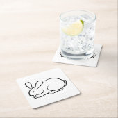 Nur ein Rabbit Rechteckiger Pappuntersetzer (Vor Ort)
