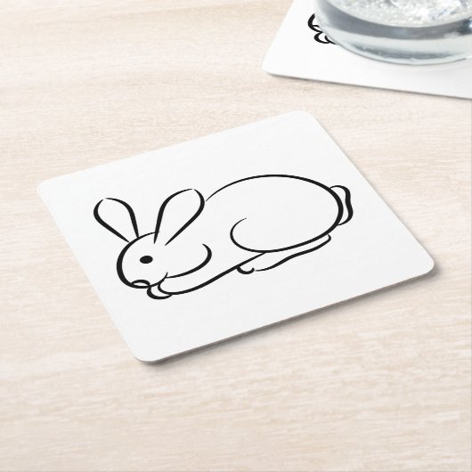 Nur ein Rabbit Rechteckiger Pappuntersetzer (angewinkelt)