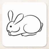 Nur ein Rabbit Rechteckiger Pappuntersetzer (Vorderseite)