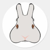 Nur ein Rabbit Runder Aufkleber (Vorderseite)