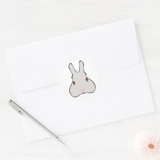 Nur ein Rabbit Runder Aufkleber (Umschlag)