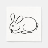 Nur ein Rabbit Serviette (Vorderseite)