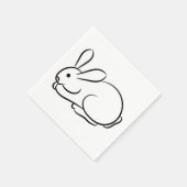 Nur ein Rabbit Serviette (Ecke)